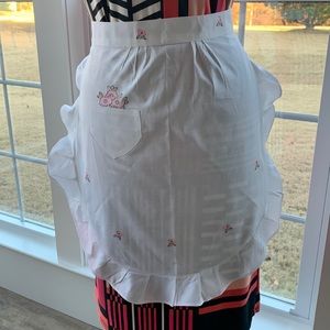 Vintage embroidered cotton apron